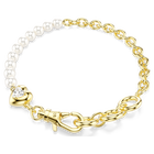 swarovski idyllia bracelet  crystal pearl  white  18k gold finish