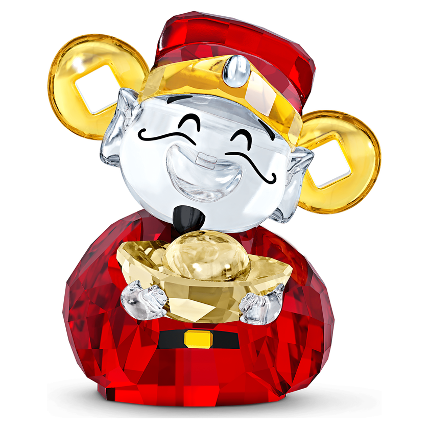 swarovski مجسم أسيوي بتصميم شخصية god of wealth