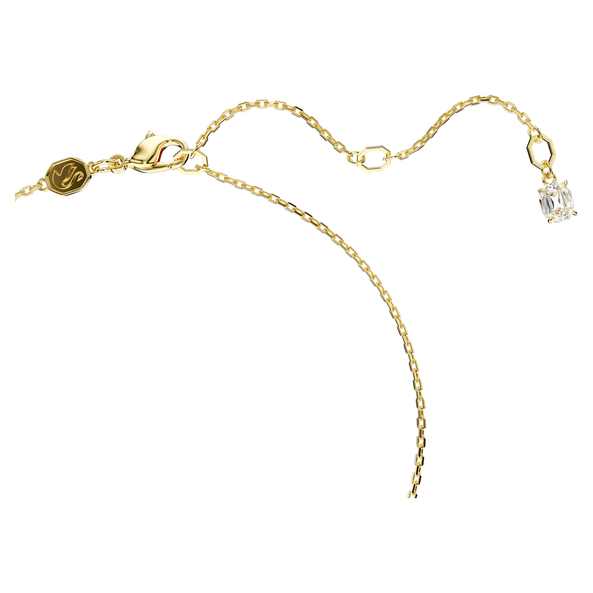 swarovski una angelic pendant  round cut  pav   green  gold tone plated