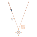 Swarovski Symbolic pendant, Star, White, Rose gold-tone plated