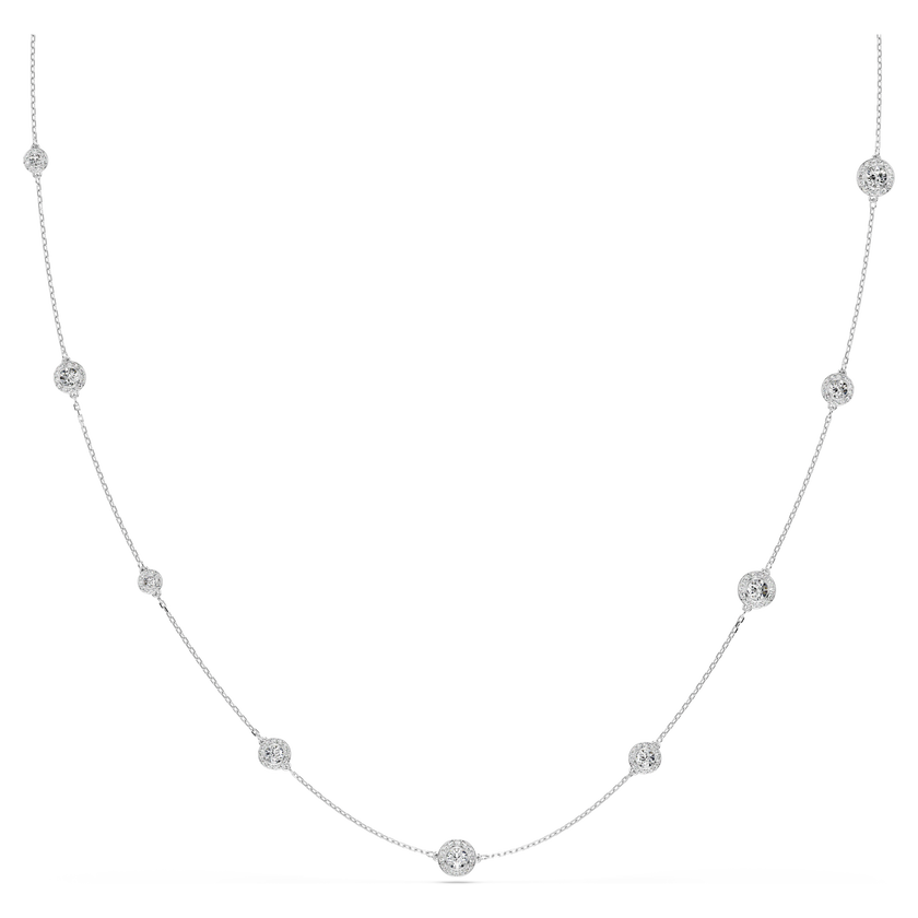 swarovski una angelic strandage  round cut  white  rhodium plated