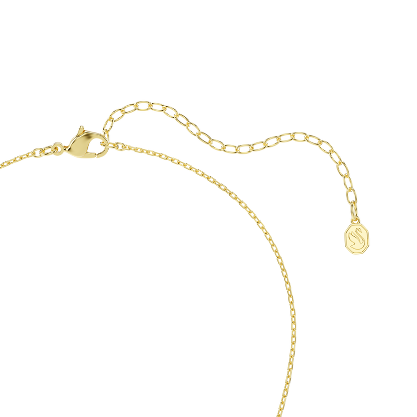 swarovski idyllia pendant  mixed cuts  heart  key  pink  gold tone plated