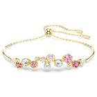 swarovski constella bracelet  mixed cuts  multicolored  gold tone plated