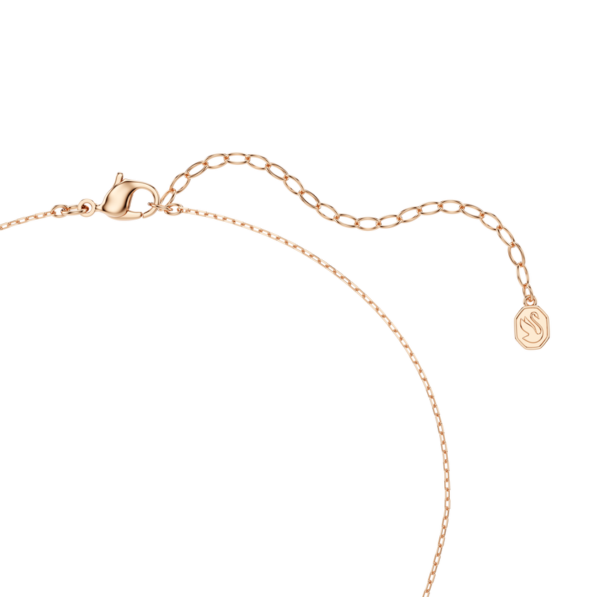 swarovski mesmera necklace  mixed cuts  white  18k rose gold finish