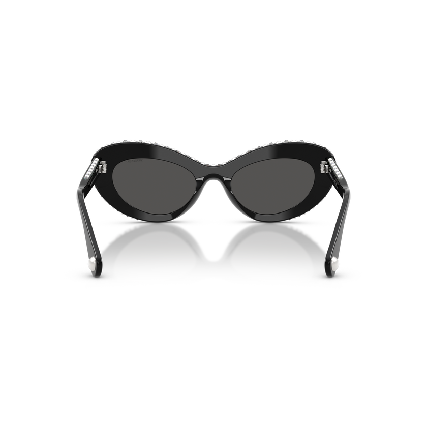 swarovski نظارة شمسية، شكل عين القطة، sk6061u، لون أسود