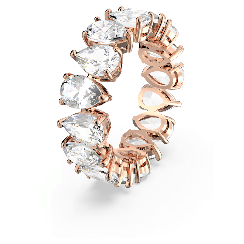 swarovski matrix vittore ring  drop cut  white  rose gold tone plated