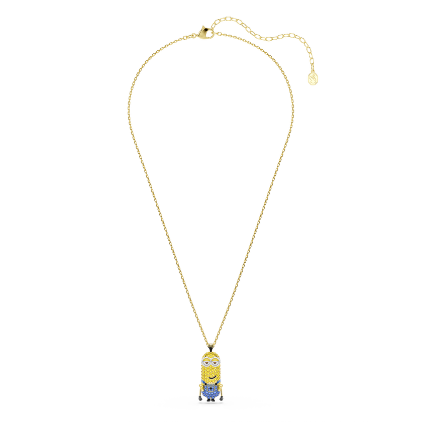 swarovski قلادة minions كيفن، ترصيع بافيه، ألوان متعددة، لمسة نهائية من الذهب عيار 18 قيراط