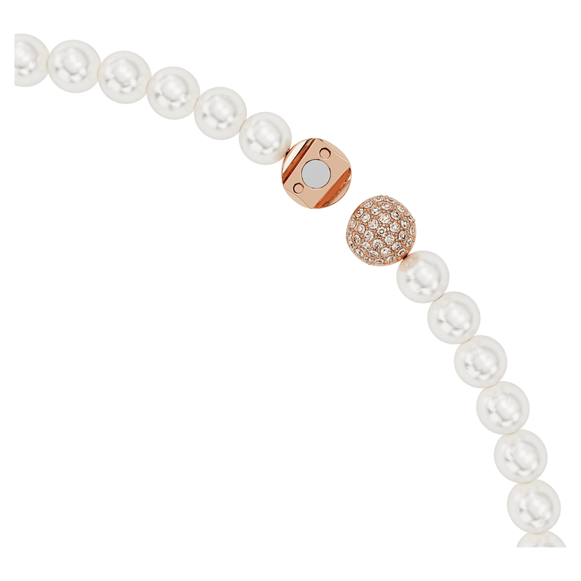 swarovski nice necklace  feather  white  rose gold tone plated