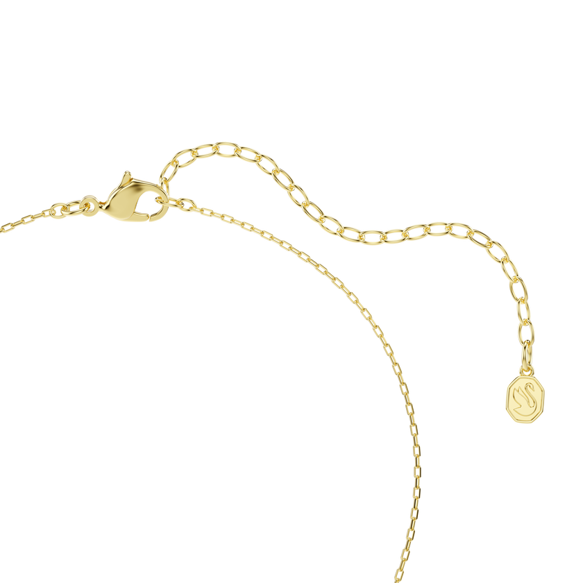 swarovski magic pendant  mixed cuts  snowflake  white  18k gold finish