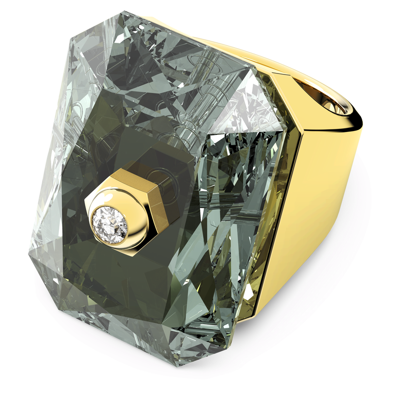 swarovski numina ring  gray  gold tone plated
