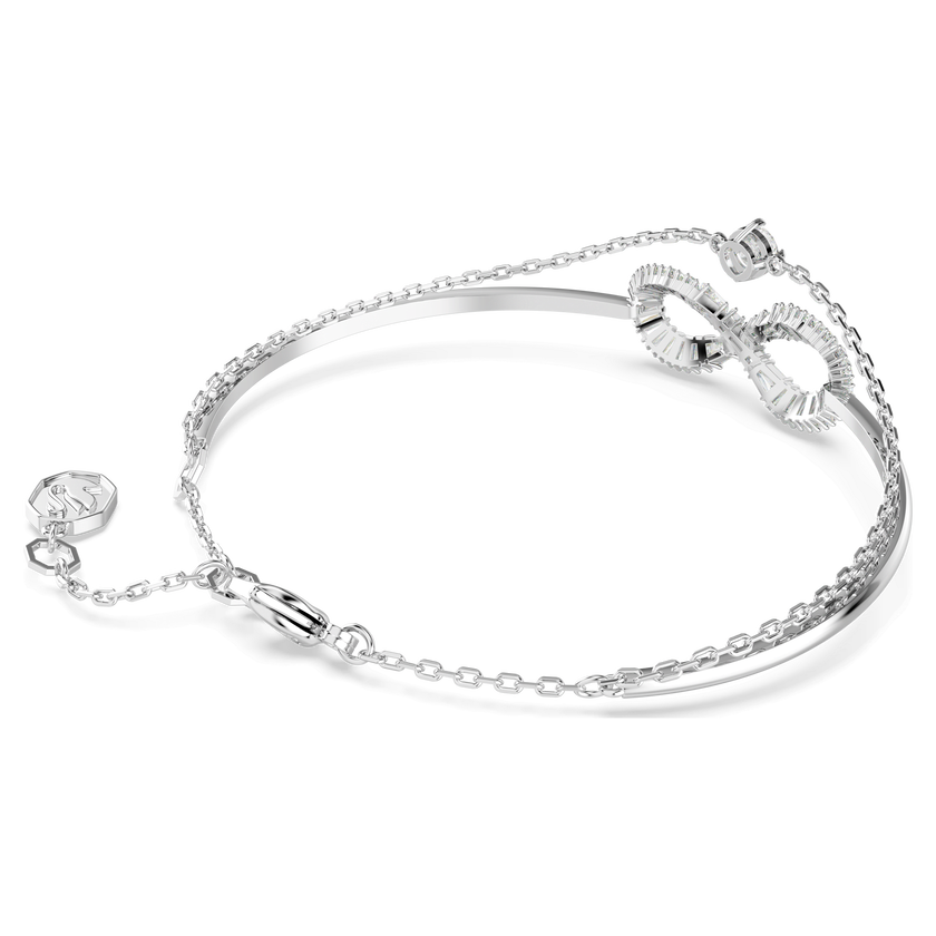 swarovski سوار hyperbola، شكل إنفينيتي، لون أبيض، طلاء روديوم