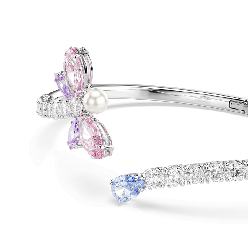 ariana grande x swarovski bangle  mixed cuts  dragonfly  multicolored  rhodium plated