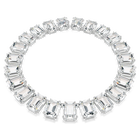 swarovski millenia necklace  oversized crystals  octagon cut  white  rhodium plated