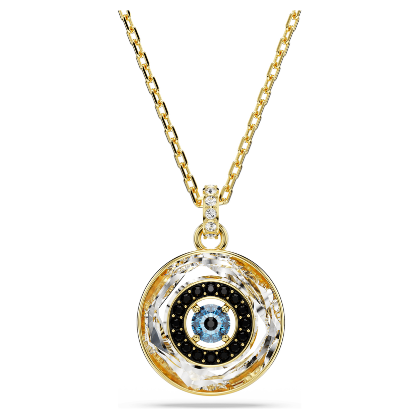 swarovski symbolica pendant  evil eye  small  multicolored  gold tone plated