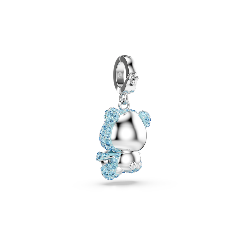 swarovski حلية idyllia، قطع متنوع، شكل دب، لون أزرق، طلاء روديوم