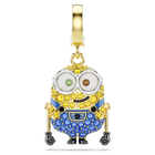 swarovski minions bob charm  pav   multicolored  18k gold finish