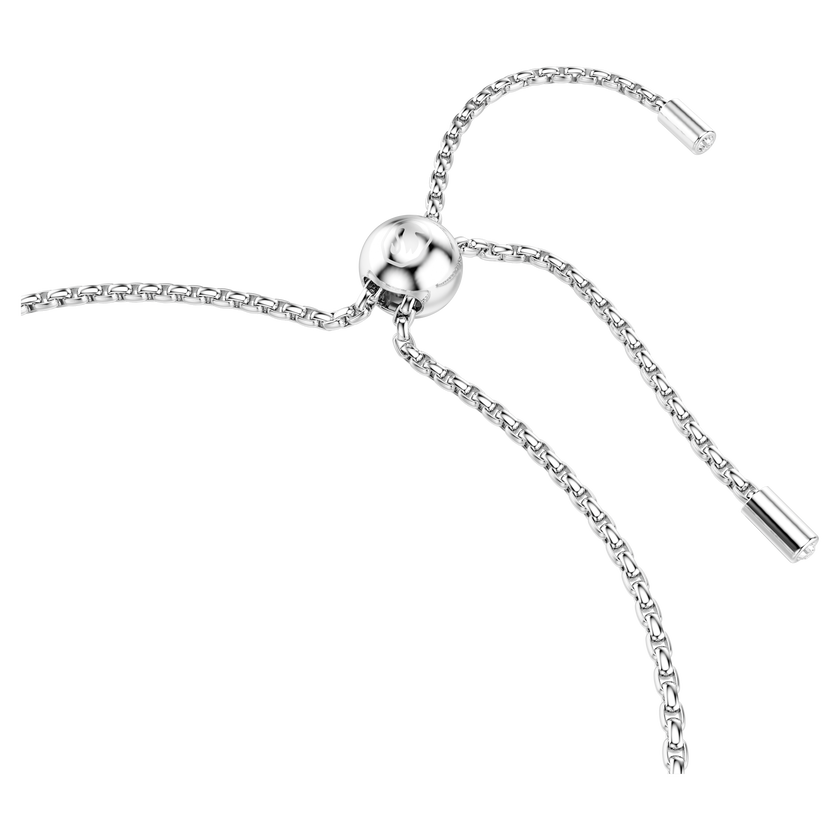 swarovski matrix bracelet  gradient of round cuts  white  rhodium plated