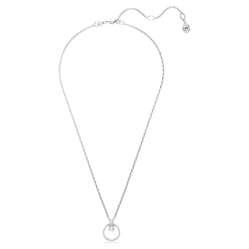 swarovski constella pendant  pav   round cut  white  rhodium plated