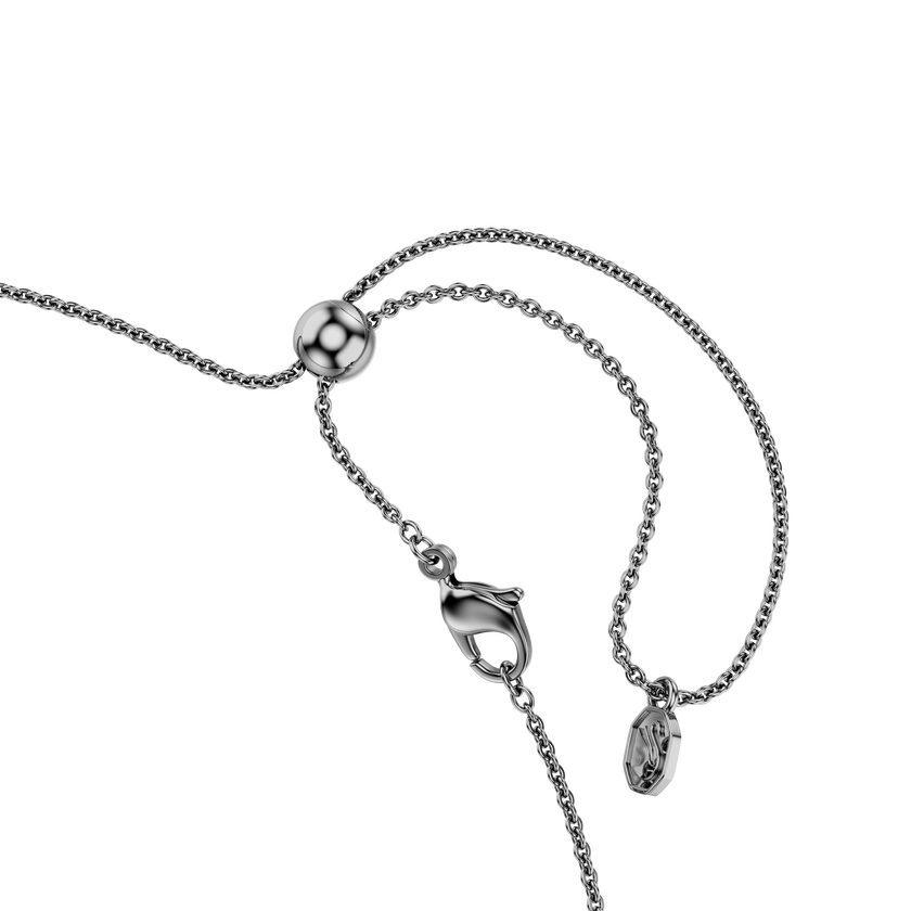 swarovski عقد matrix tennis، قطع مستدير متدرج، ألوان متعددة، طلاء روثينيوم