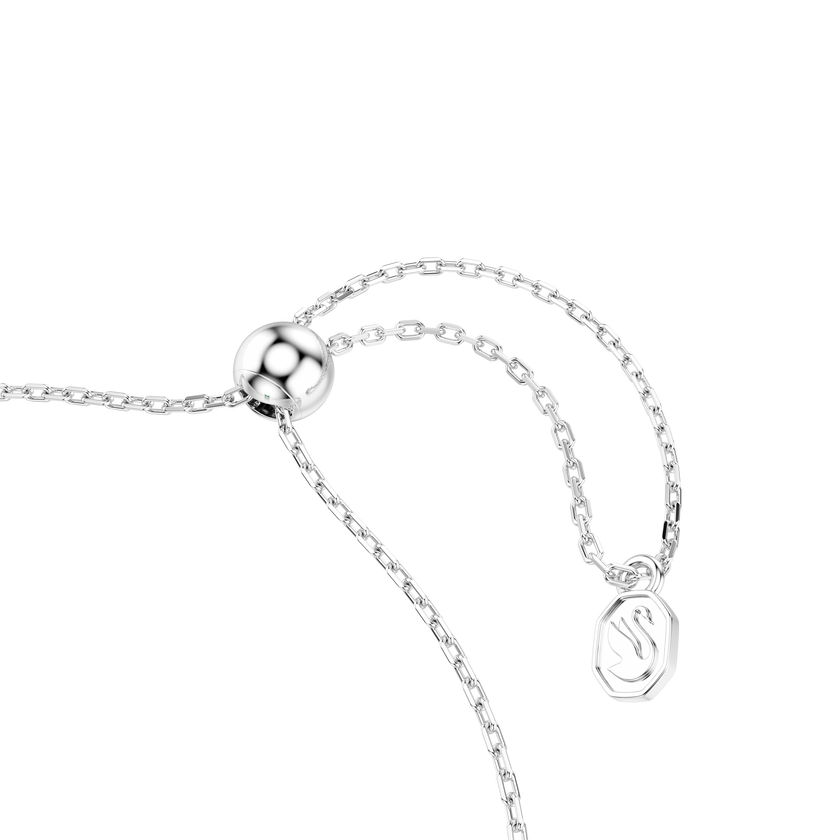 swarovski una angelic bracelet  rectangular cut  pav   green  rhodium plated