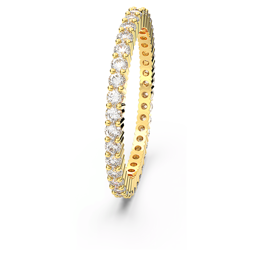 swarovski matrix vittore ring  round cut  white  18k gold finish