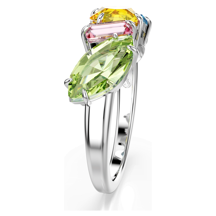 swarovski خاتم كوكتيل gema، قطع متنوع، ألوان متعددة، طلاء روديوم