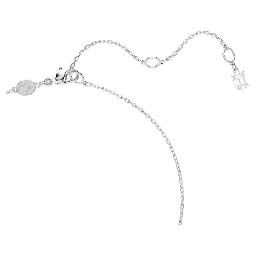 swarovski قلادة swan vienna، شكل بجعة، لون أبيض، طلاء روديوم