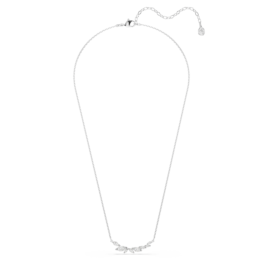 swarovski عقد mesmera، قطع ماركيز، لون أبيض، طلاء روديوم