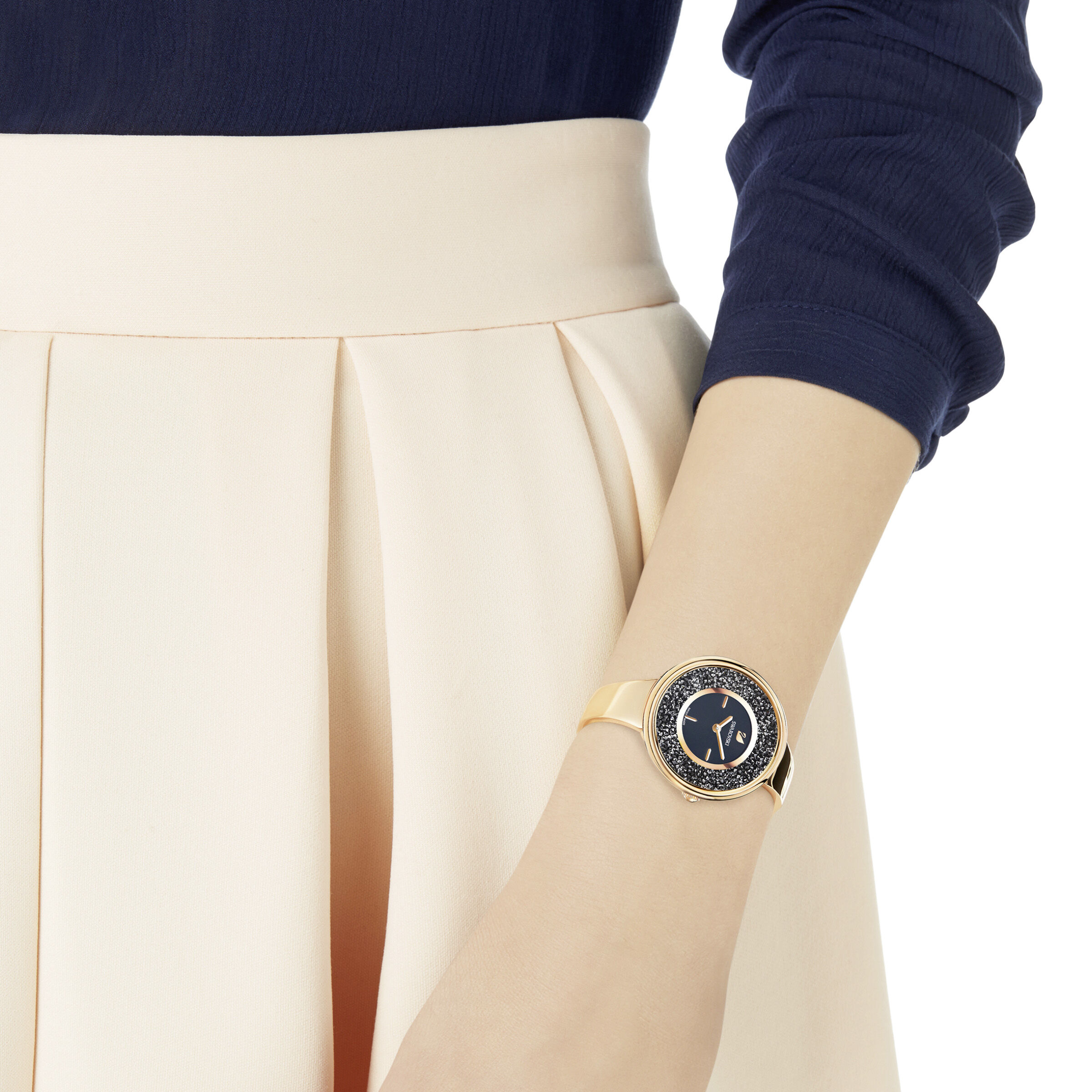 Crystalline pure watch shop rose gold tone