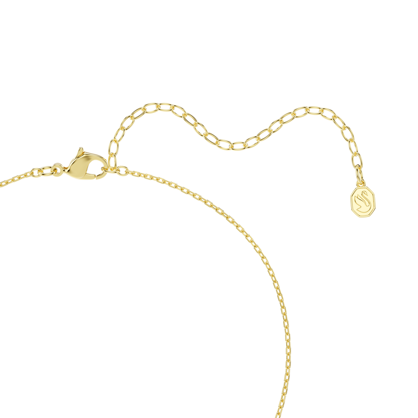 swarovski عقد mesmera على شكل حرف y، قطع متنوع، لون أبيض، لمسة نهائية من الذهب عيار 18 قيراط
