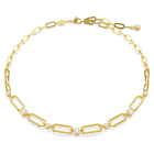 Constella necklace, White, Gold-tone plated