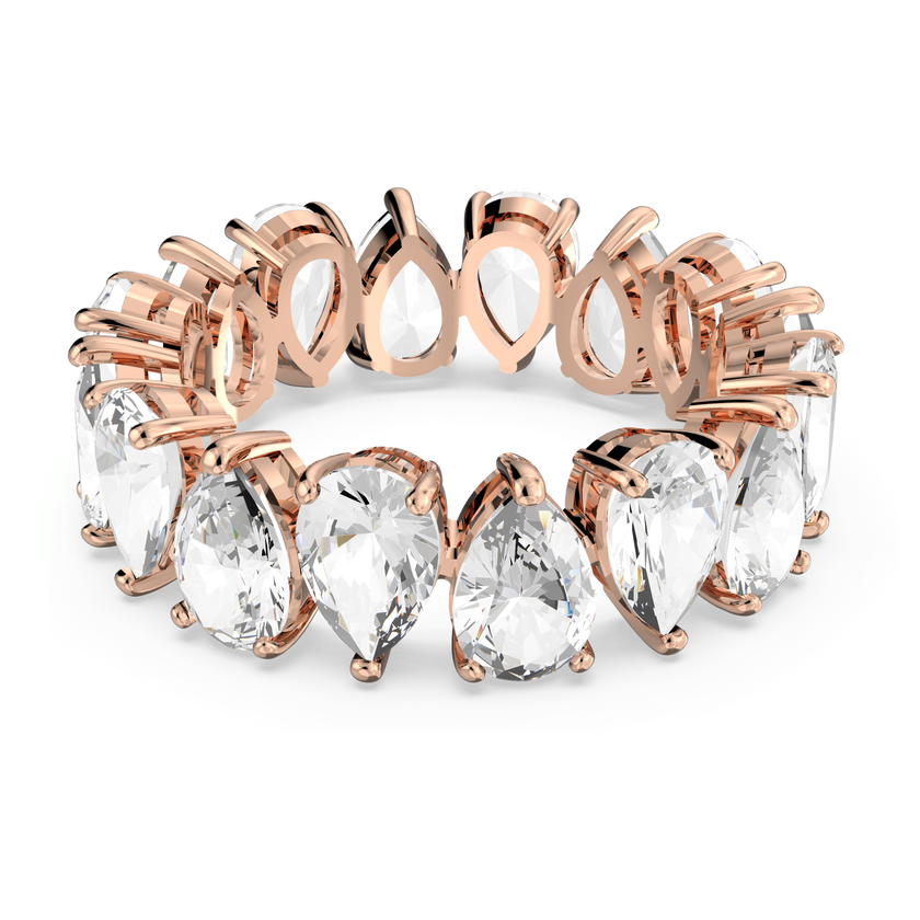 swarovski matrix vittore ring  drop cut  white  rose gold tone plated