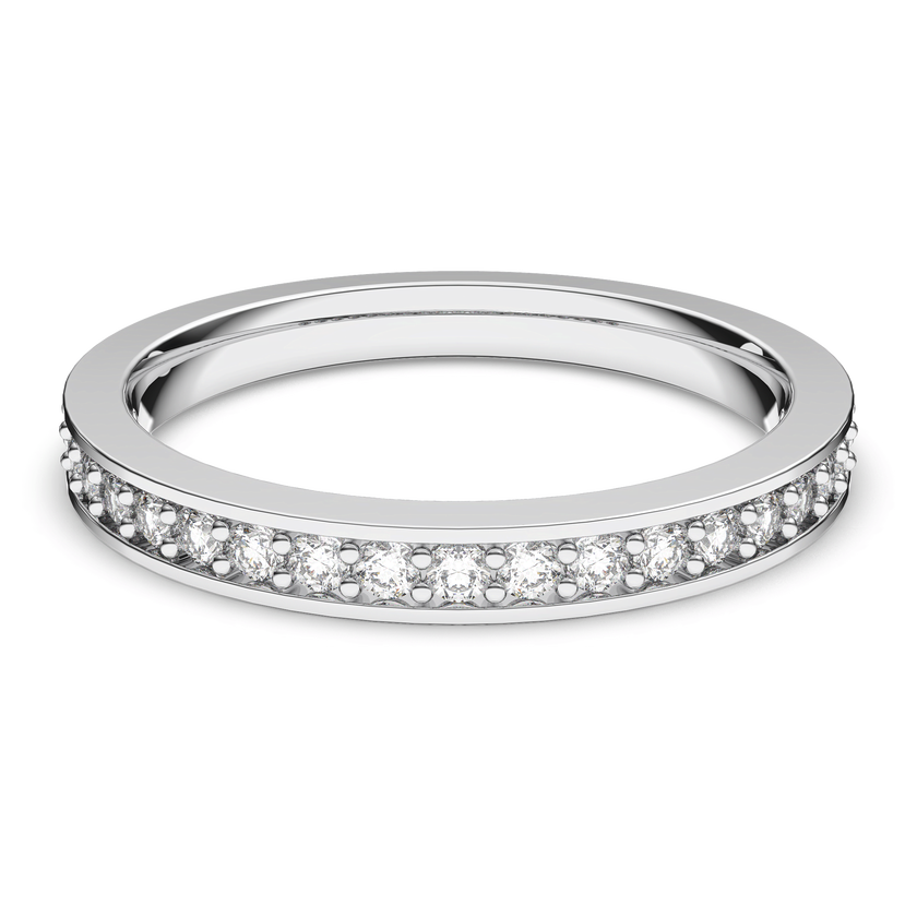 swarovski matrix ring  white  rhodium plated