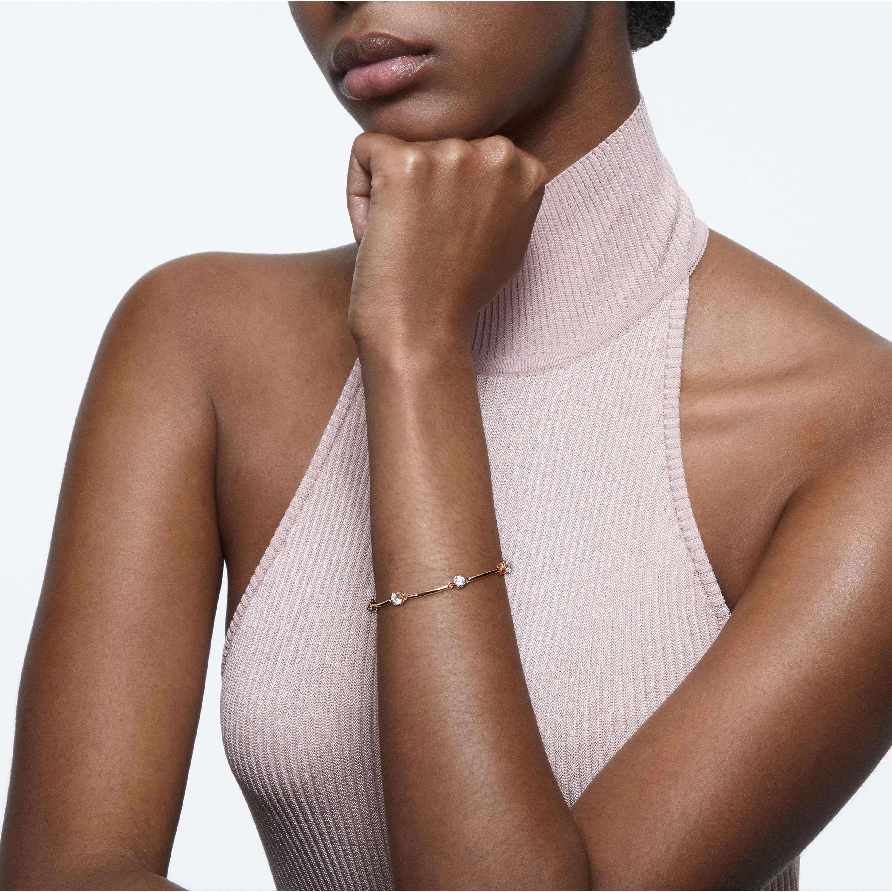 Buy Swarovski Constella bangle, White, Rose-gold tone plated Buy Swarovski Constella bangle, White, Rose-gold tone plated