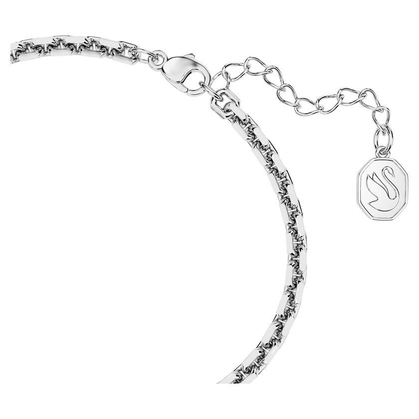 swarovski hyperbola bracelet  heart  white  rhodium plated
