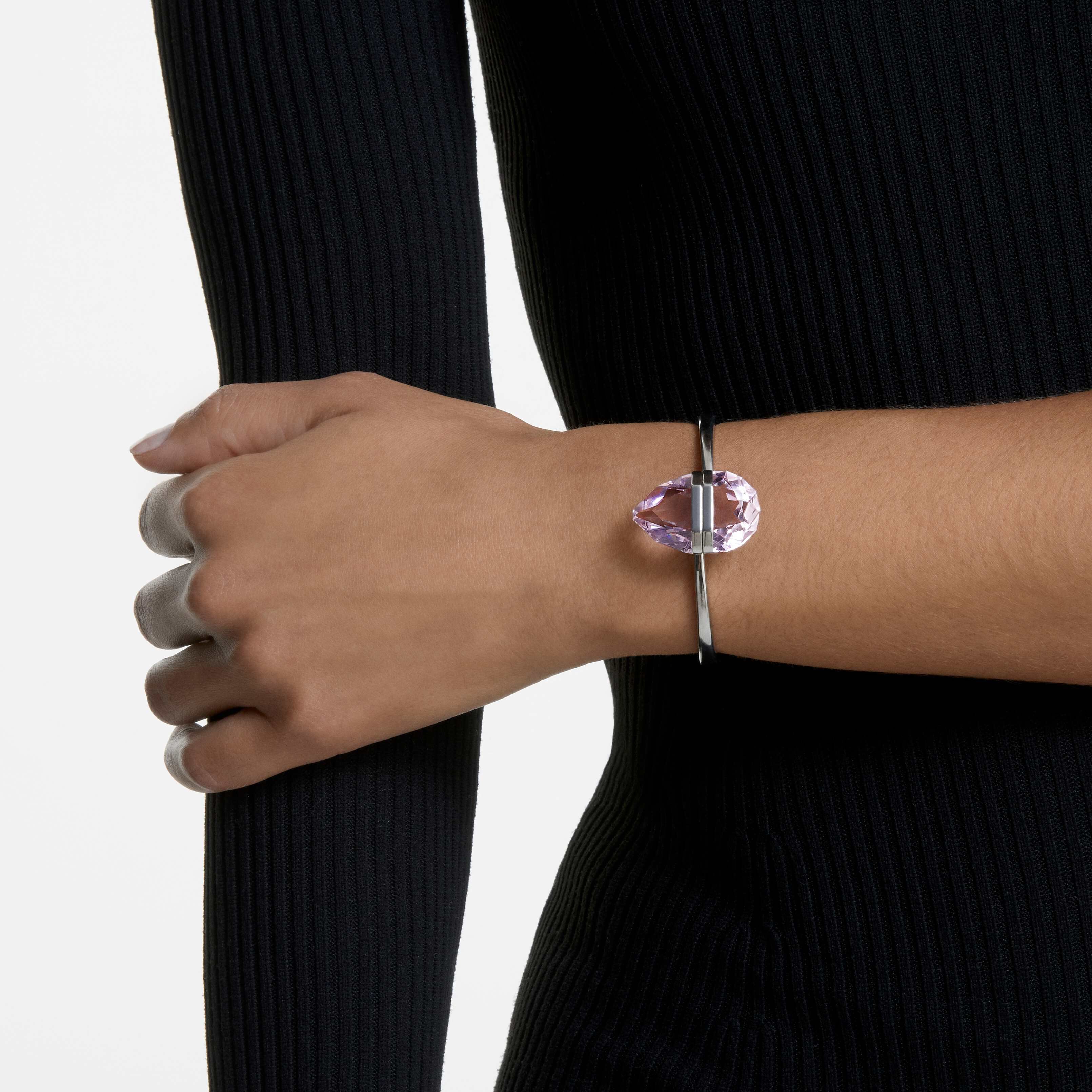 Buy Swarovski Lucent bangle Magnetic Pink Rhodium plated