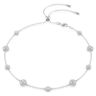 swarovski una angelic necklace  round cut  double sided motifs  white  rhodium plated