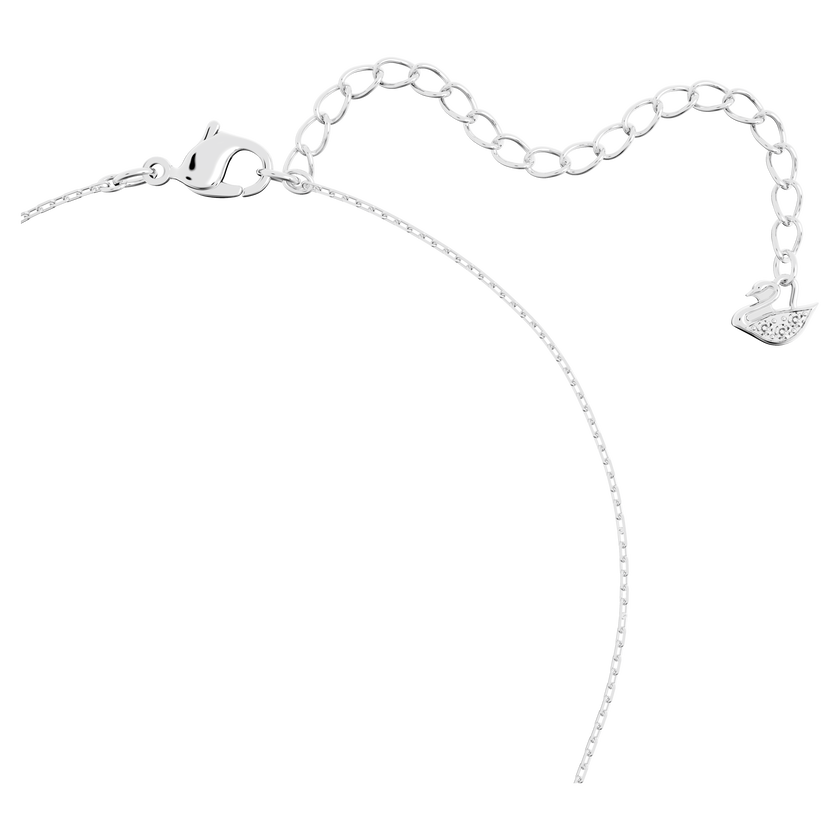 swarovski stilla pendant  round cut  white  rhodium plated