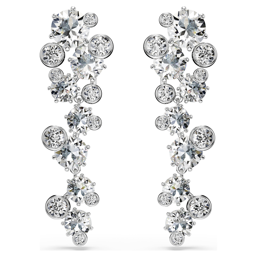swarovski أقراط متدلية constella، قطع متنوع، لون أبيض، طلاء روديوم