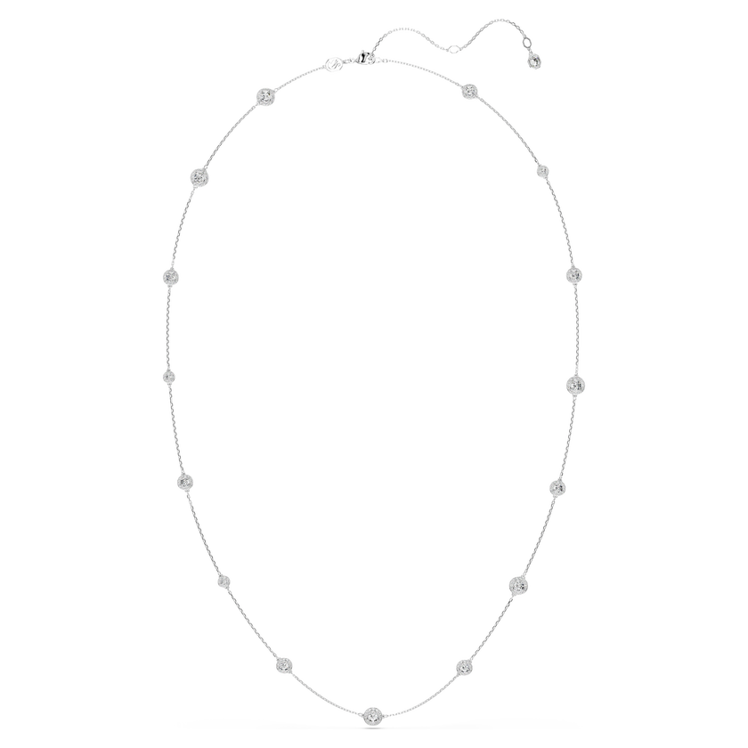 swarovski una angelic strandage  round cut  white  rhodium plated
