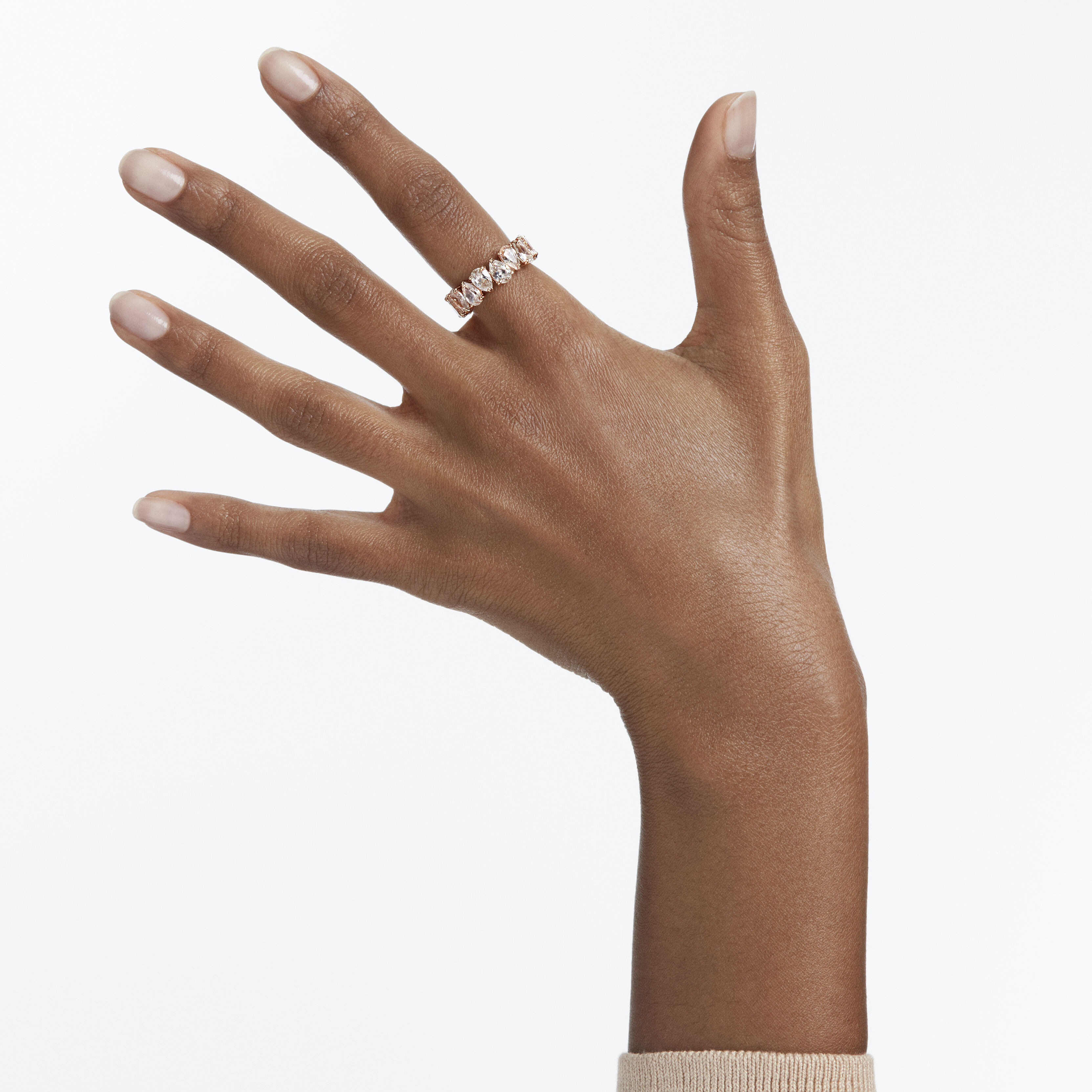 Buy Swarovski Vittore Pear Ring White Rose gold tone plated