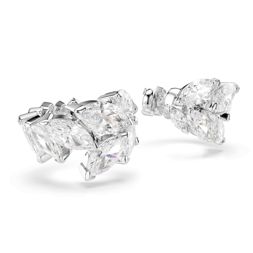 swarovski mesmera ear cuffs  marquise cut  white  rhodium plated