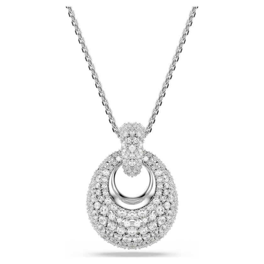 swarovski قلادة sublima، لون أبيض، طلاء روديوم