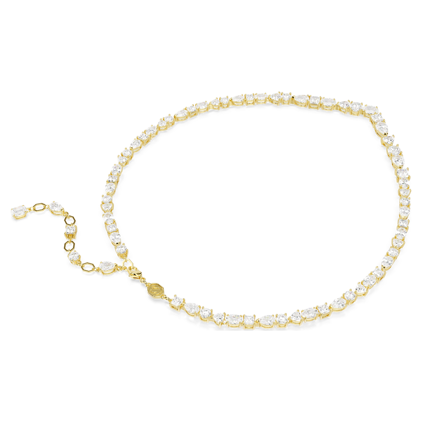 swarovski mesmera necklace  mixed cuts  white  gold tone plated