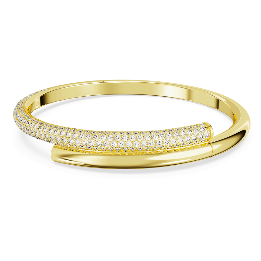 swarovski dextera bangle  white  gold tone plated