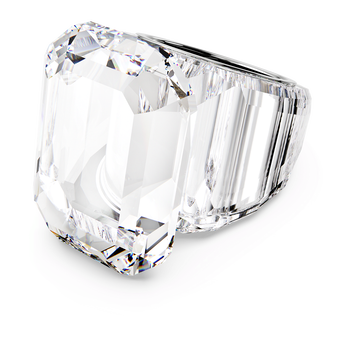 Lucent cocktail ring, Octagon cut, White swarovski lucent cocktail ring octagon cut white