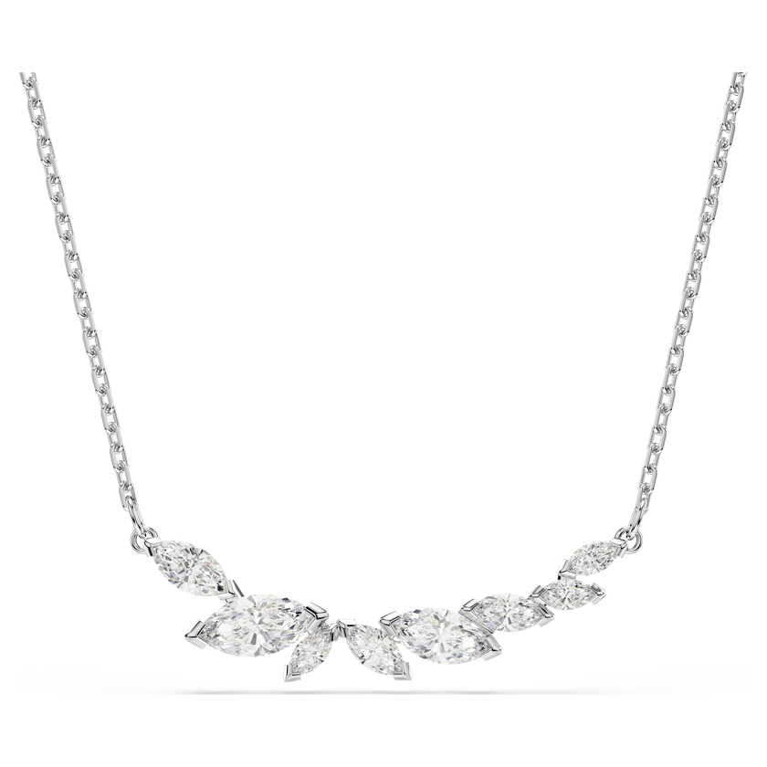 swarovski عقد mesmera، قطع ماركيز، لون أبيض، طلاء روديوم