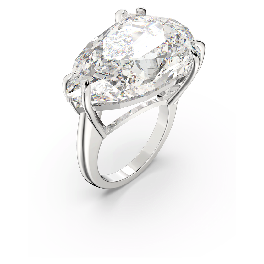 swarovski mesmera cocktail ring  white  rhodium plated