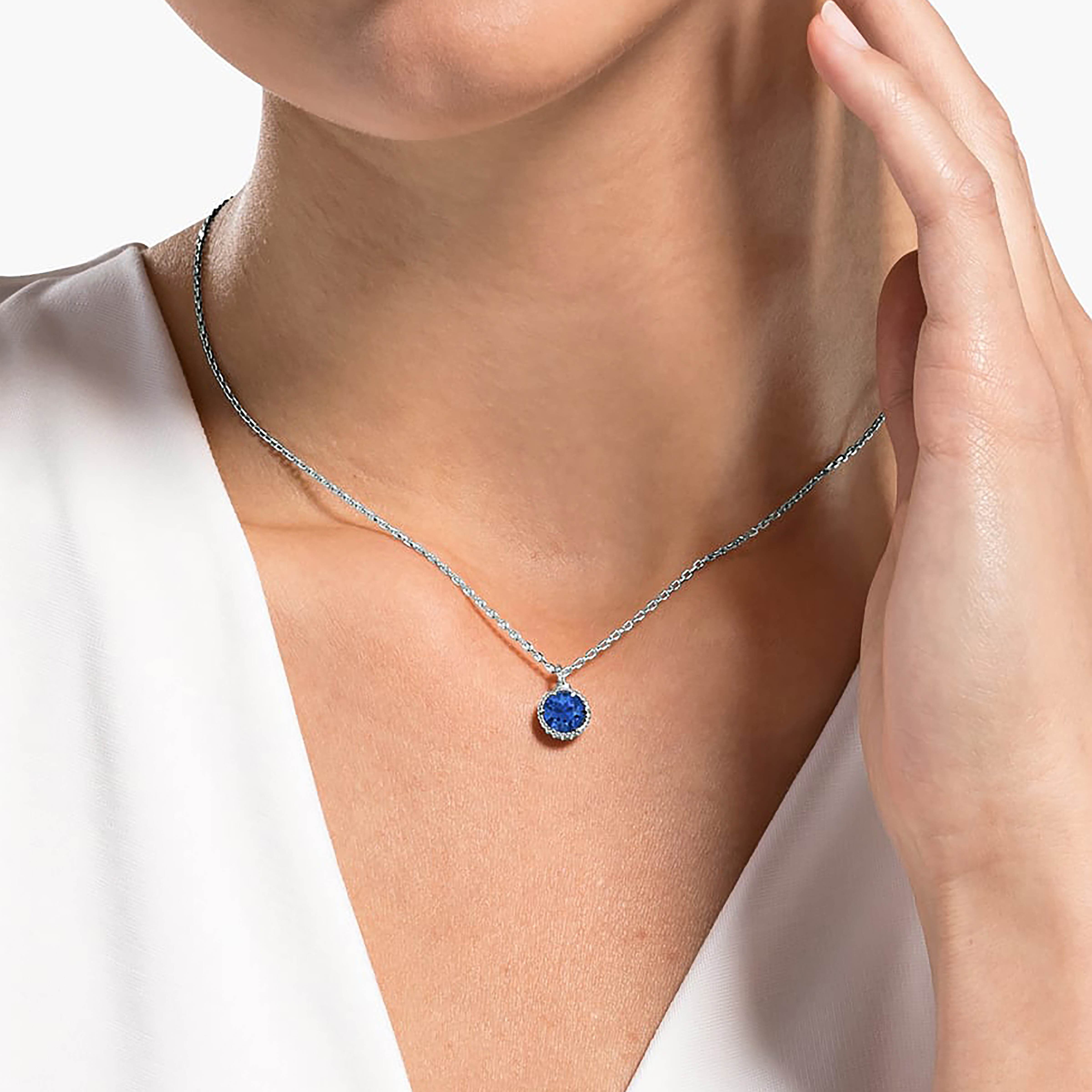 Buy Swarovski Birthstone Pendant, September, Blue, Rhodium Buy Swarovski Birthstone Pendant, September, Blue, Rhodium