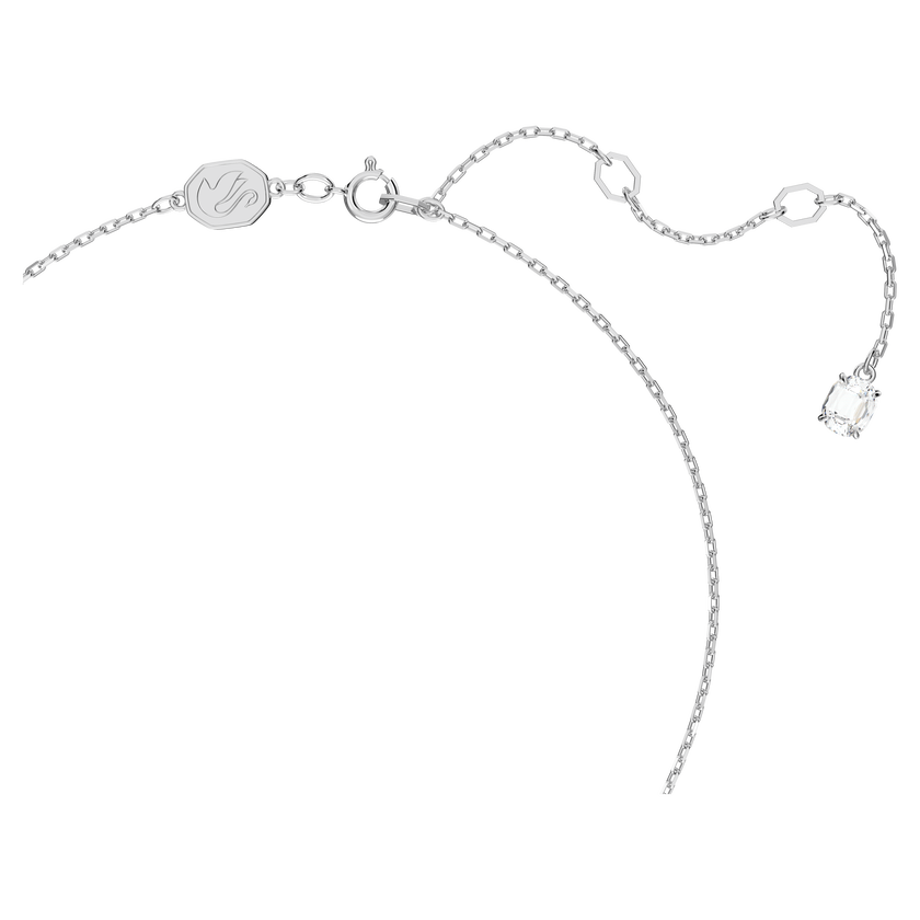 swarovski stilla pendant  pear cut  white  rhodium plated